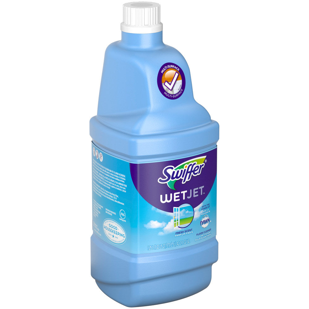 Swiffer WetJet Multipurpose Floor Cleaner, Open Window Fresh Scent, 42.2 Oz Bottle, Case Of 4