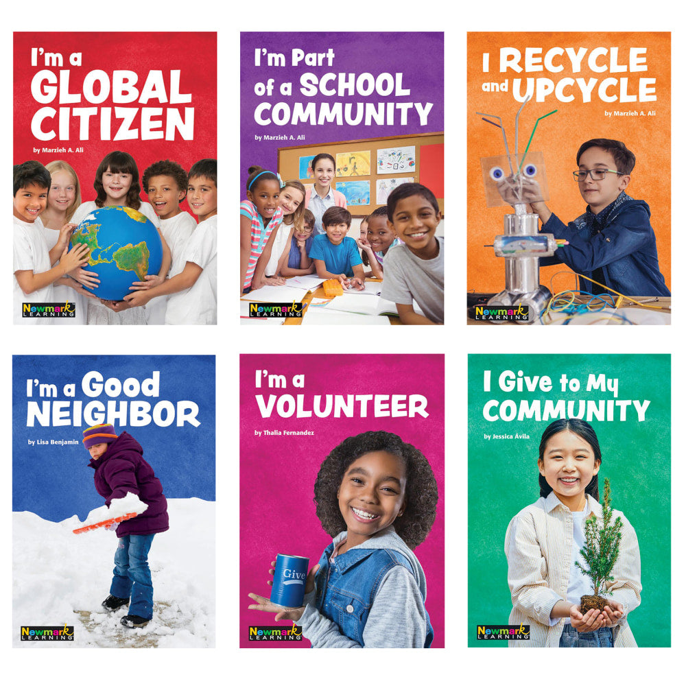 Newmark Learning MySELF Readers, I Am A Responsible Community Member, Set Of 6 Readers