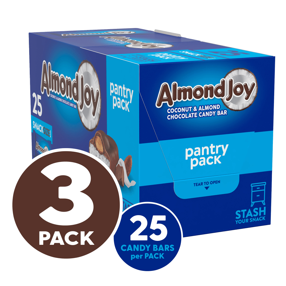 Almond Joy Snack Size Pantry Packs, 15 Oz, Case Of 3 Packs