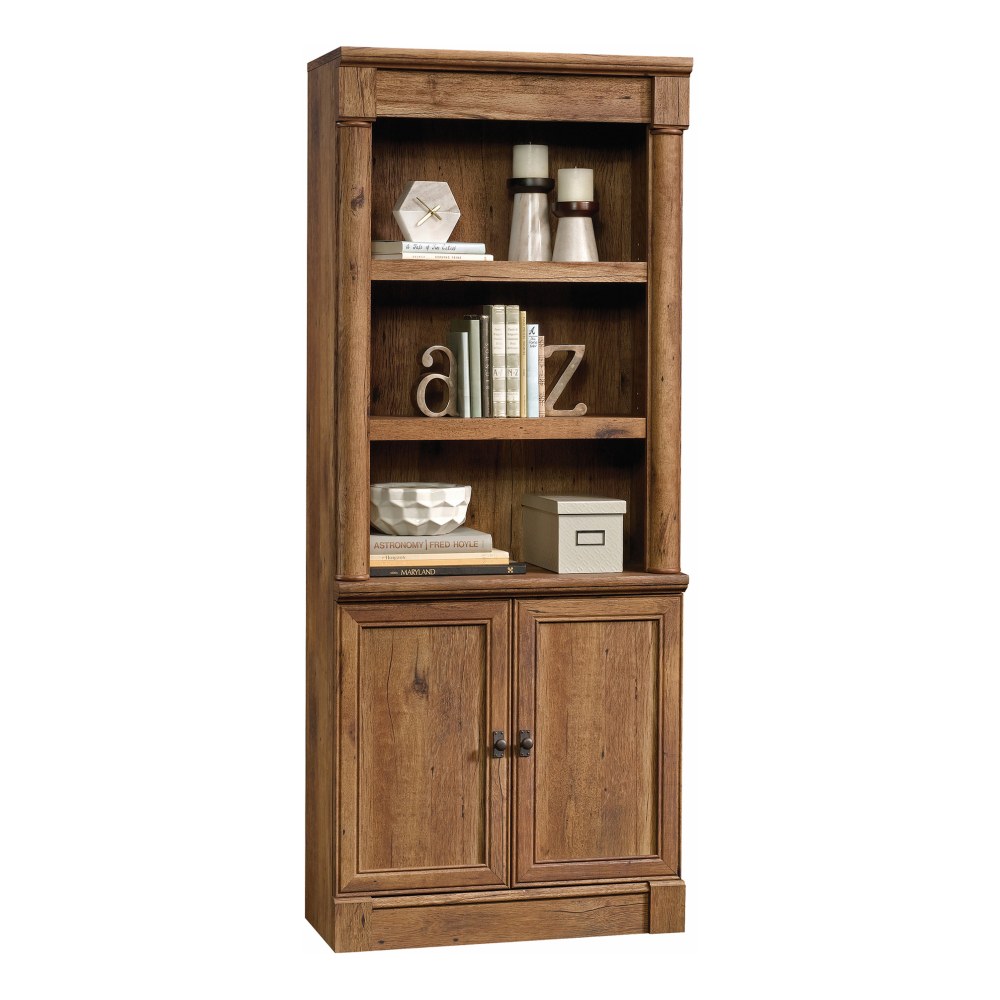 Sauder Palladia 72inH Library Bookcase With Doors, Vintage Oak