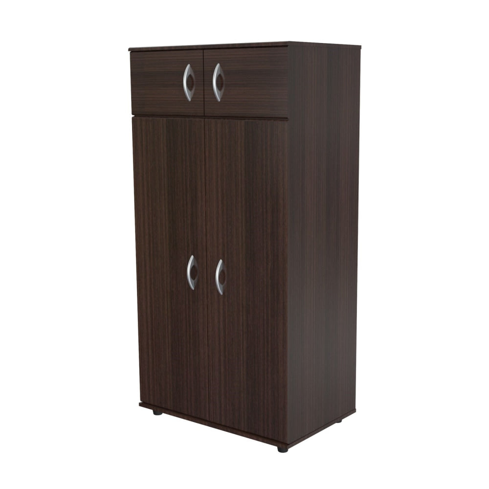 Inval 4 Door Wardrobe Armoire, Espresso-Wengue