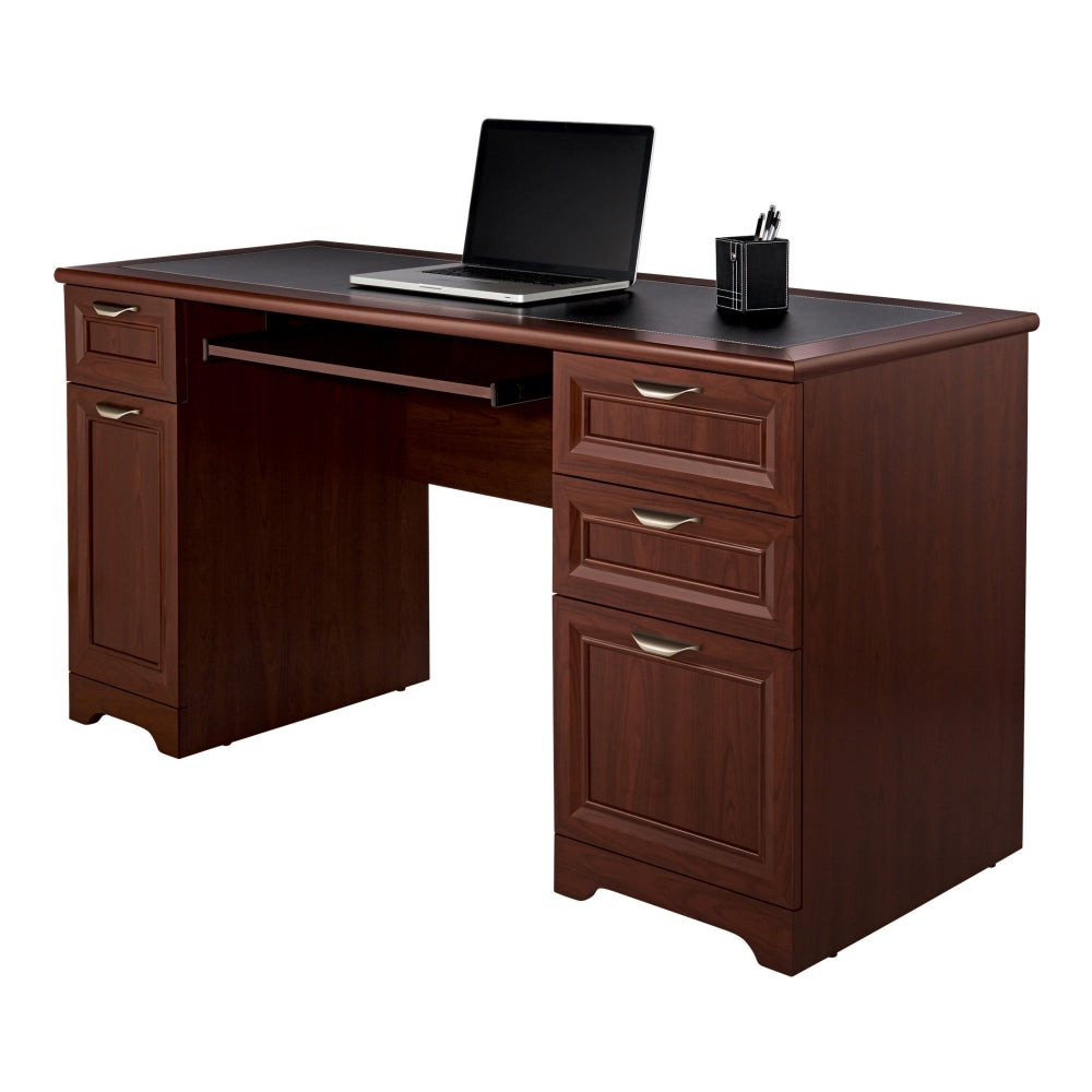 Realspace Magellan 59inW Managers Computer Desk, Classic Cherry