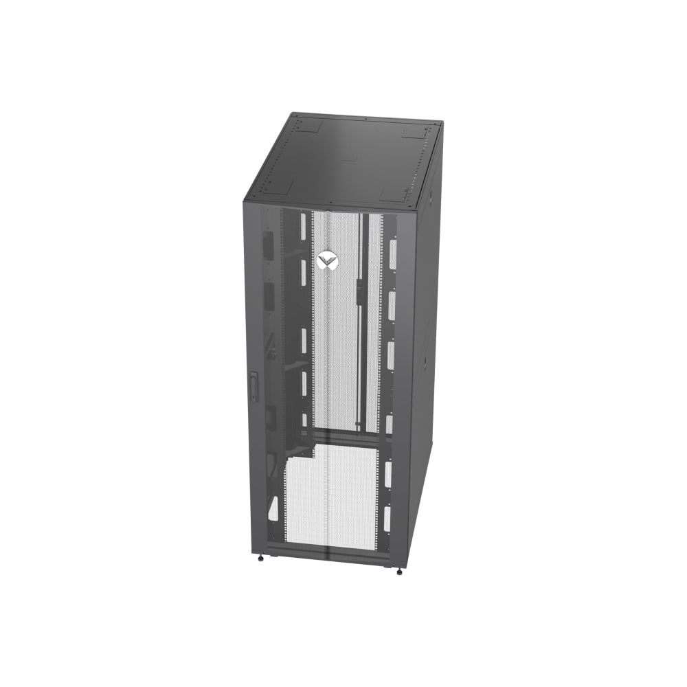 Vertiv VR - Rack cabinet - black, RAL 7021 - 42U - 19in