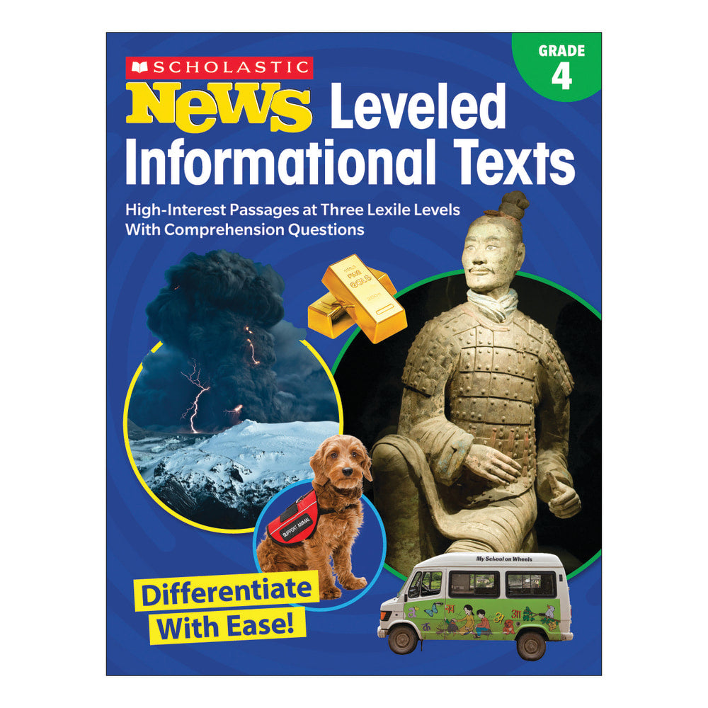 Scholastic News Leveled Informational Texts Activity Book, Grade 4