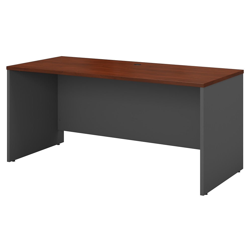 Bush Business Furniture Components 60inW Credenza Computer Desk, Hansen Cherry/Graphite Gray, Standard Delivery