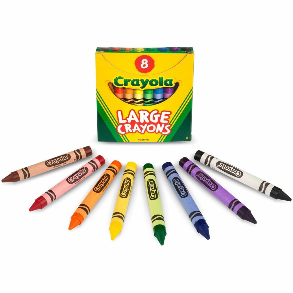 Crayola Large Crayon Set, Assorted Colors, Box Of 8