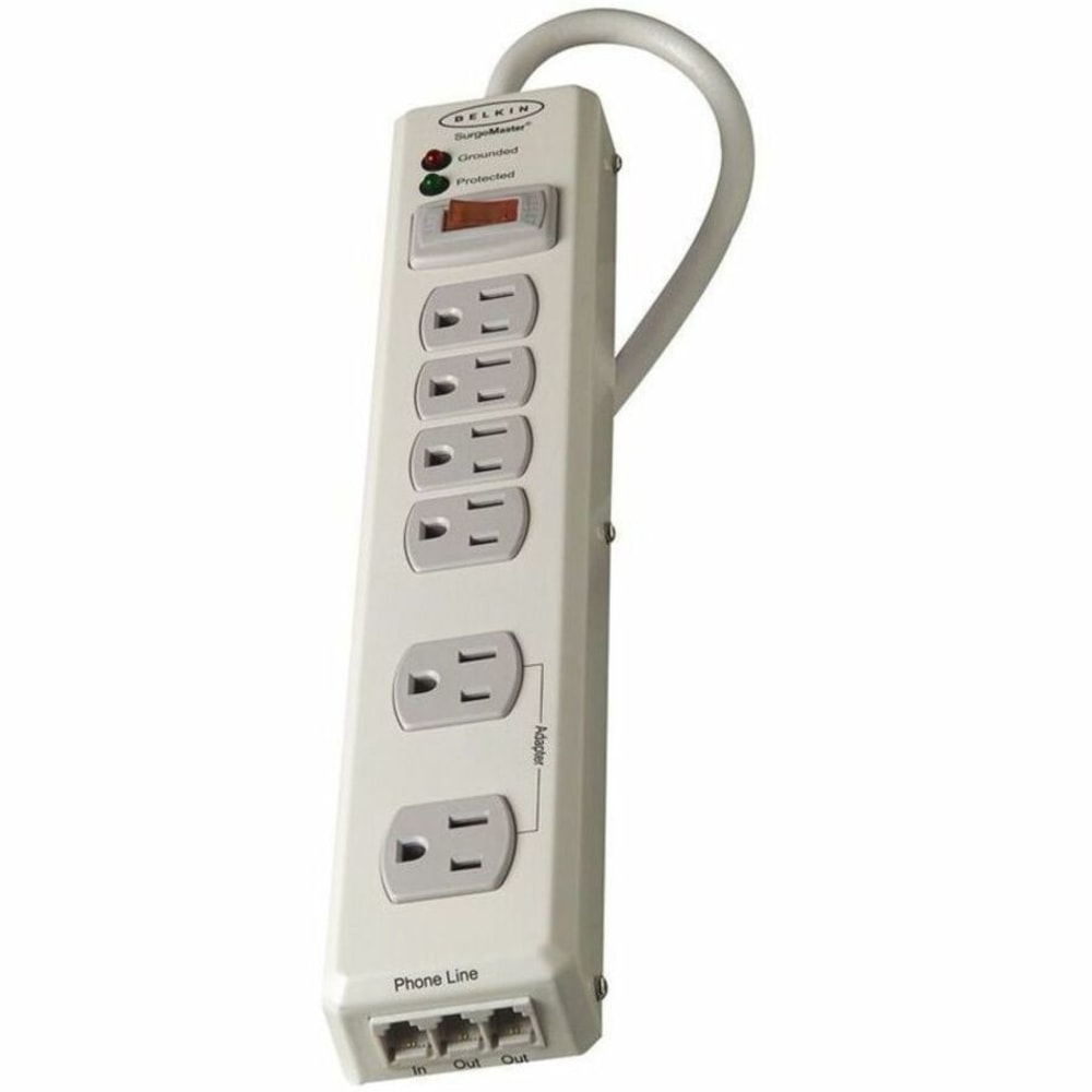 Belkin SurgeMaster Home Grade Surge Protector, 6 Outlets, 6-Foot Cord, 1045 Joules