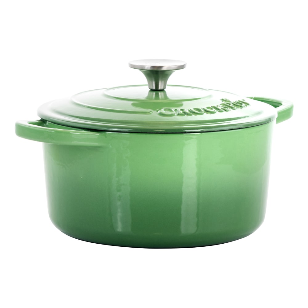 Crock-Pot Artisan 2-Piece Enameled Cast Iron Dutch Oven, 3 Quarts, Pistachio Green