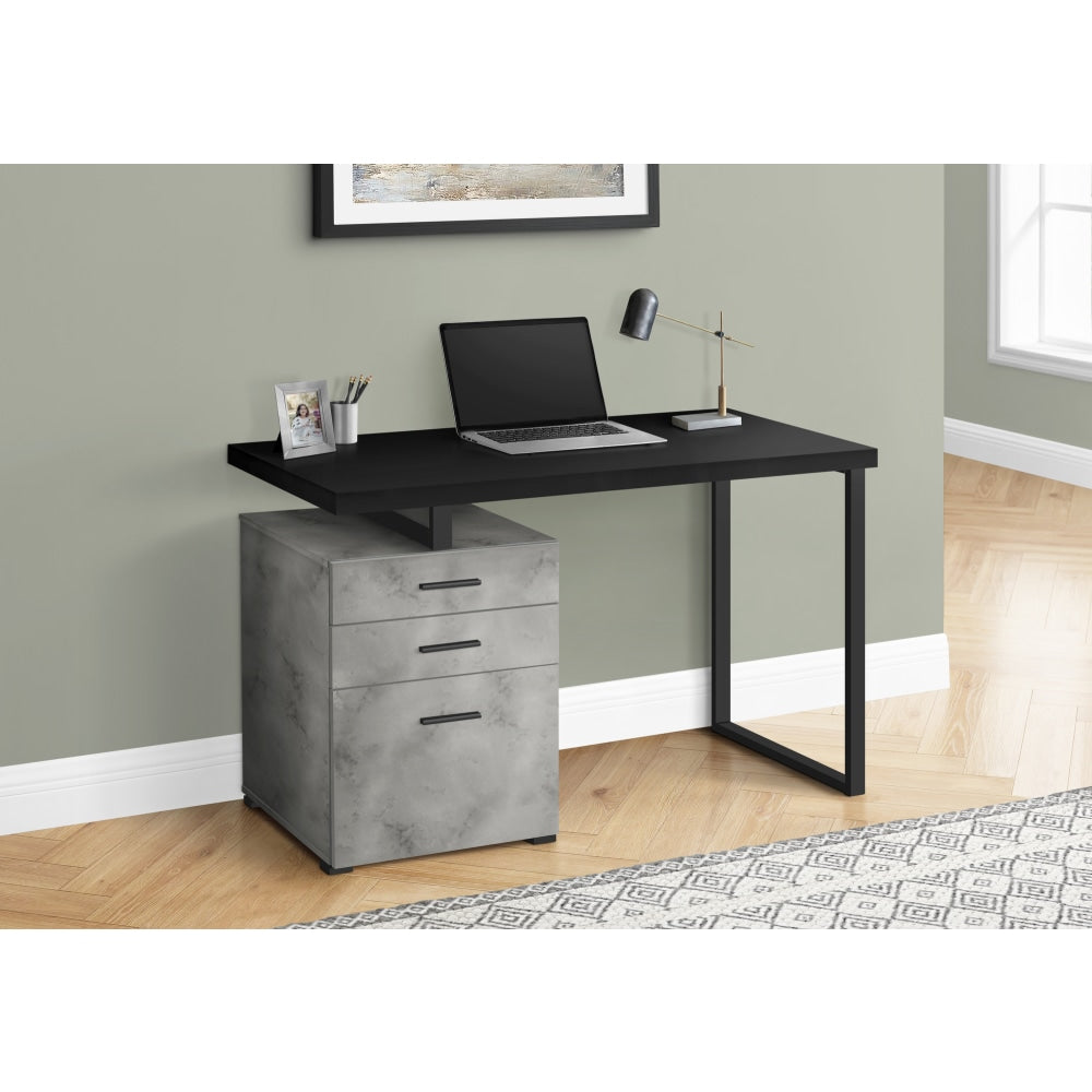 Monarch Specialties Melody 48inW Computer Desk, Black/Gray