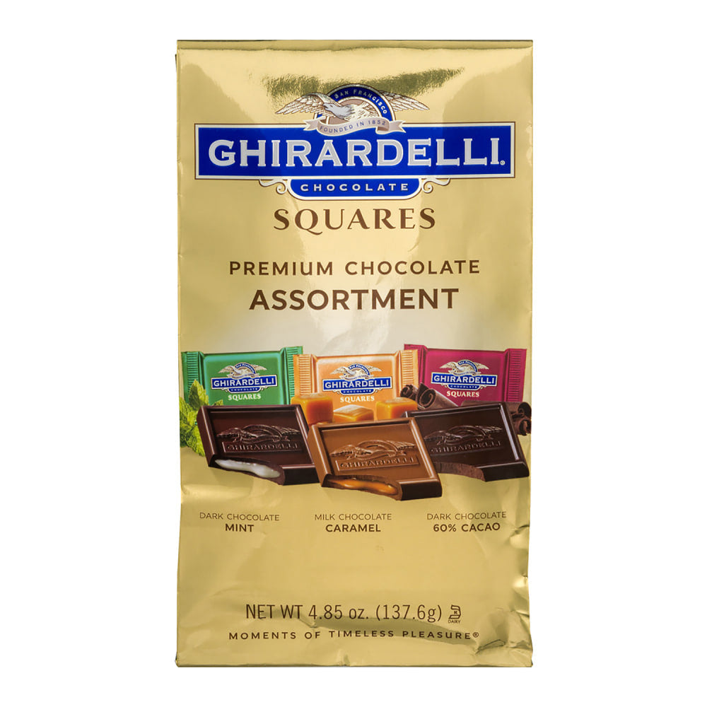 Ghirardelli Chocolate Squares, Premium Assortment, 4.85 Oz, Pack Of 3 Bags