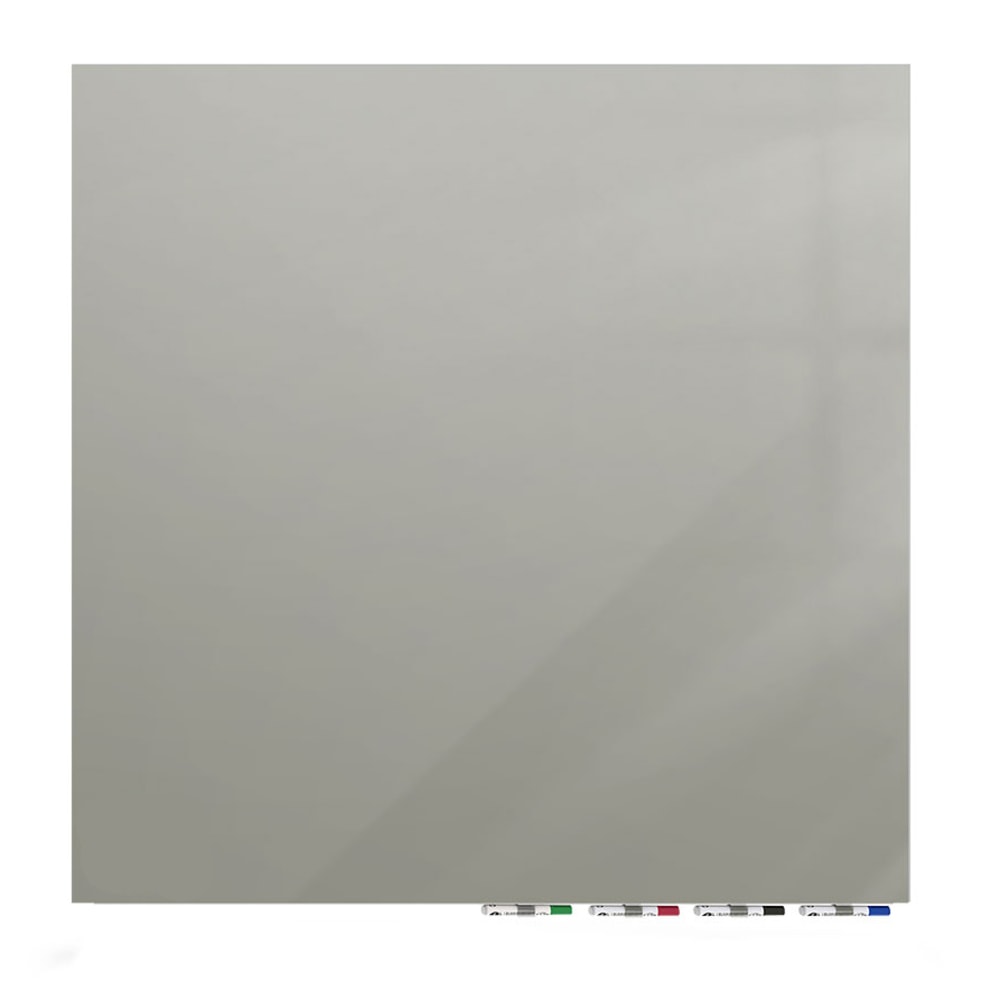 Ghent Aria Low Profile Glassboard, Magnetic, 48inH x 48inW, Square, Gray