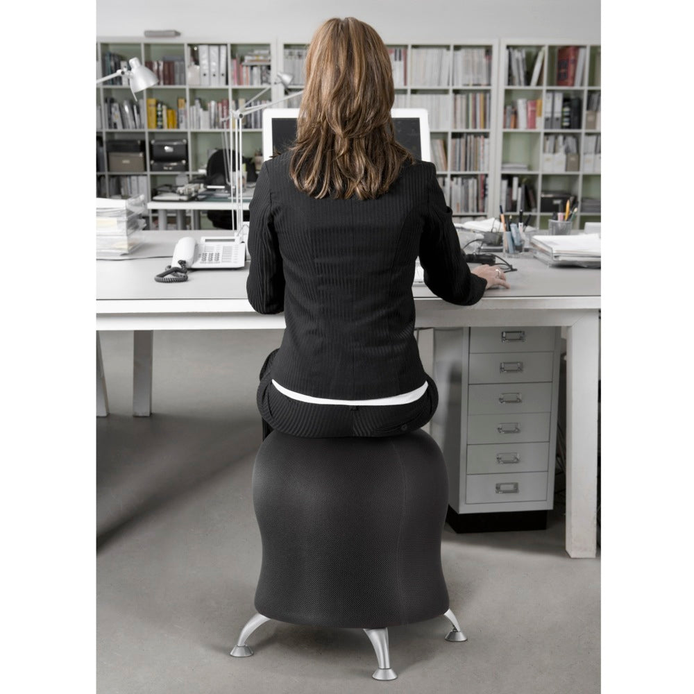 Safco Zenergy Exercise Ball Stool, Black