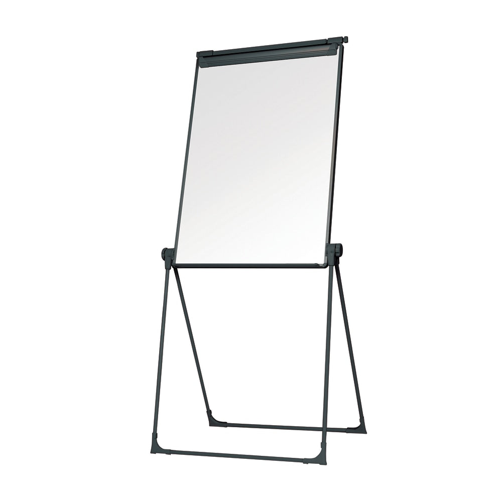 MasterVision Magnetic Gold Ultra Footbar Folds-To-A-Table Easel, Steel, Black