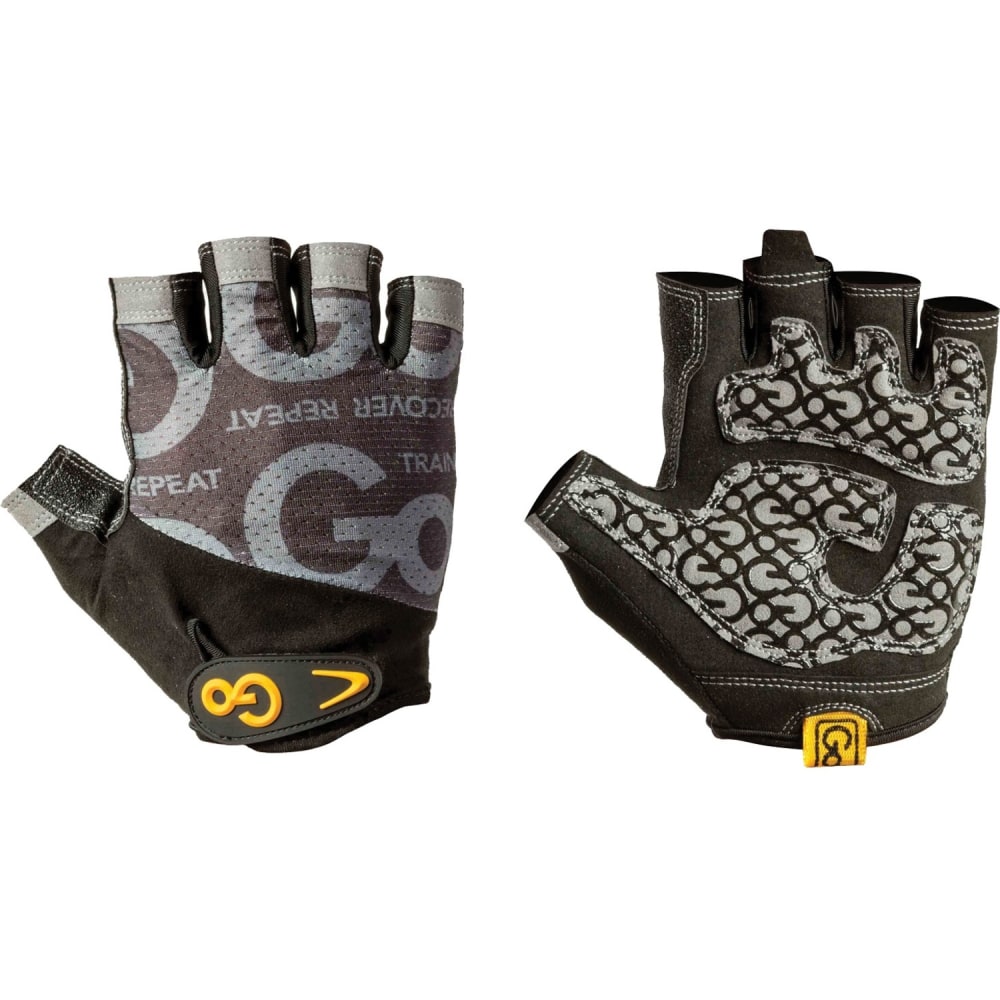 GoFit Mens Pro Trainer Gloves (Large) - Large Size - Synthetic Leather Palm, Silicone Grip, Jersey Back