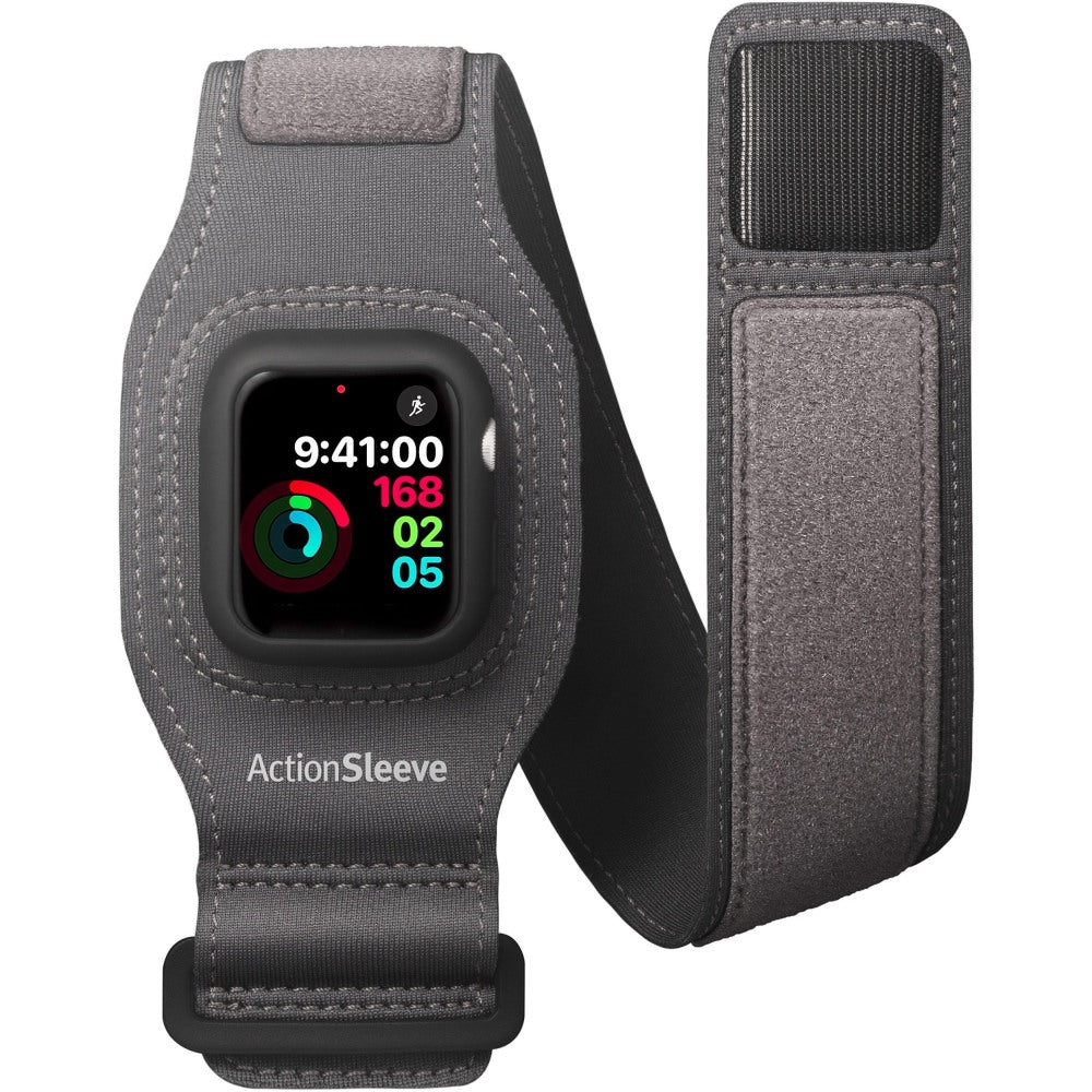 Twelve South ActionSleeve 2 Carrying Case (Armband) Apple Apple Watch - Gray - Nick Resistant, Ding Resistant - Fabric, Polyurethane Body - Armband, Wristband - 1.2in Height x 4.6in Width x 8.1in Depth - 1 Pack