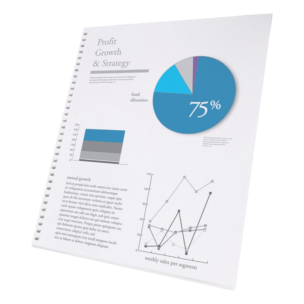 GBC ProClick Prepunched Paper, For Binding Or Wire Spines, 8 1/2in x 11in, Pack Of 250 Sheets