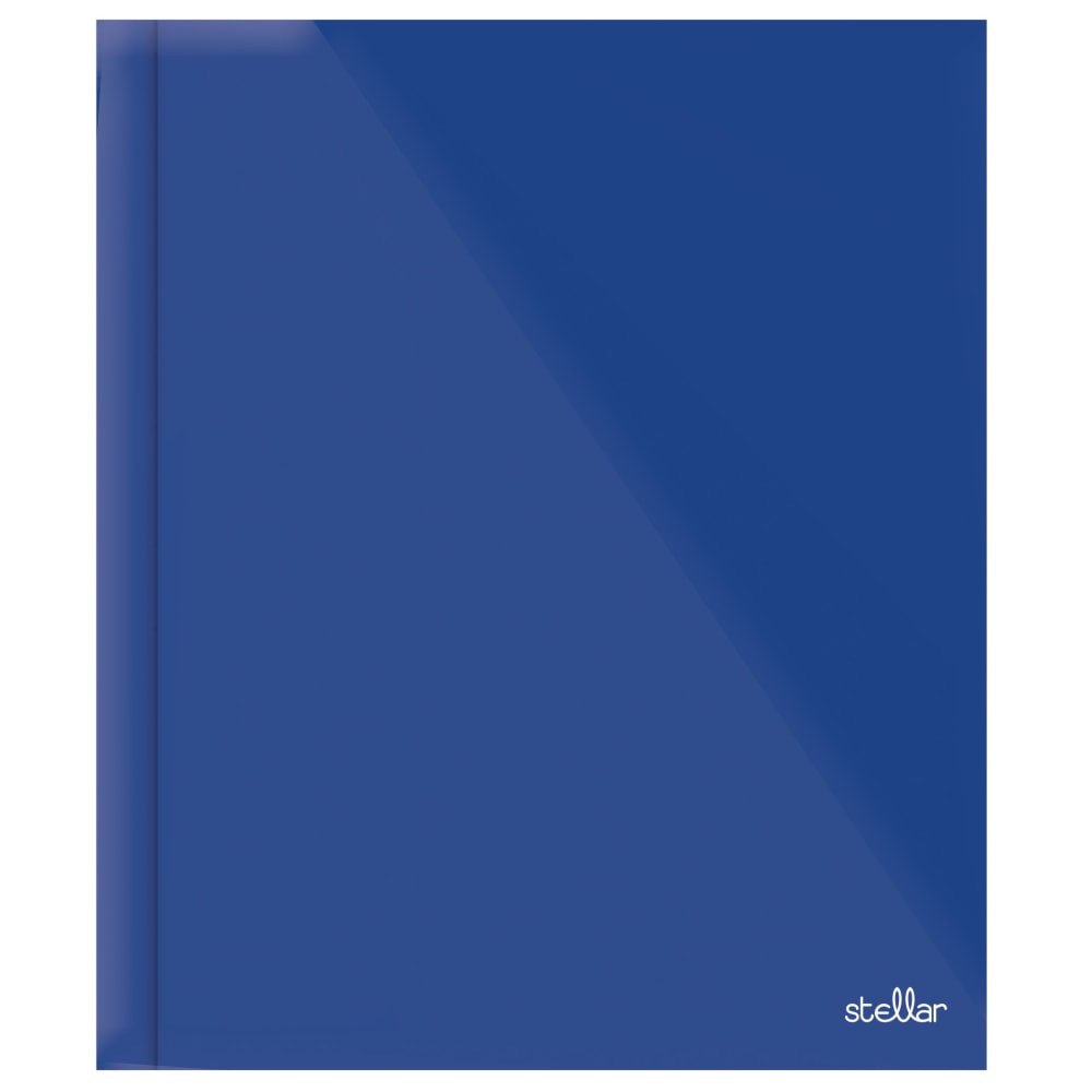 Office Depot Brand Stellar Laminated 3-Prong Paper Folder, Letter Size, Blue