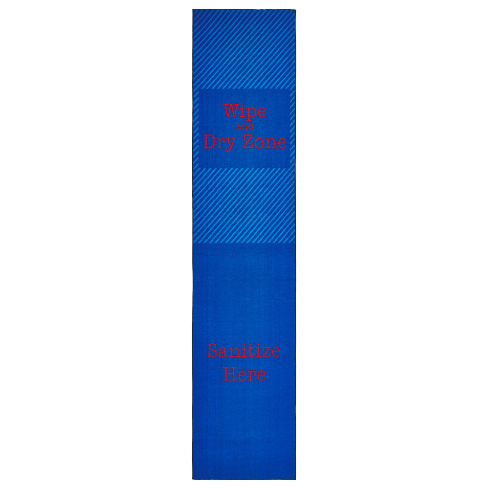 Carpets for Kids KID$Value Rugs Blue & Red Zone Sanitize Activity Runner Rug, 3ft x 12ft , Blue