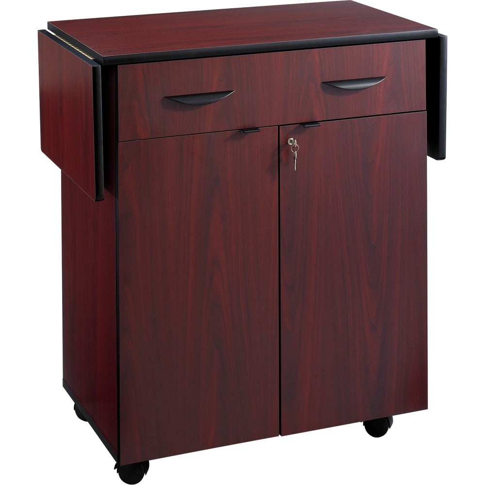 Safco Hospitality Service Cart, Mahogany