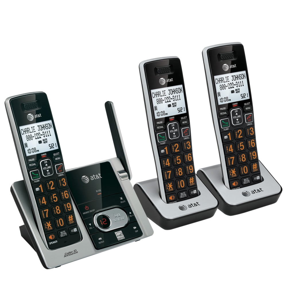 AT&T CL82313 DECT 6.0 Expandable Cordless Phone System With Digital Answering System