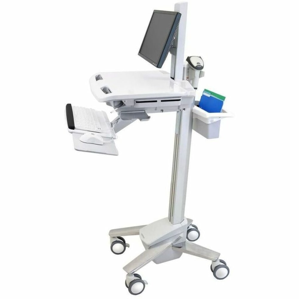 Ergotron StyleView - Cart - for LCD display / PC equipment - medical - plastic, aluminum, zinc-plated steel - gray, white, polished aluminum - screen size: up to 24in