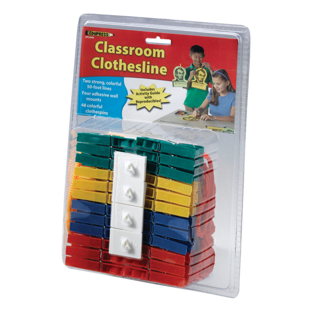 Teacher Created Resources Classroom Clothesline - Classroom, Display, Decoration - 2.30inHeight x 7.70inWidth x 10.80inLength - 1 / Pack - Multi