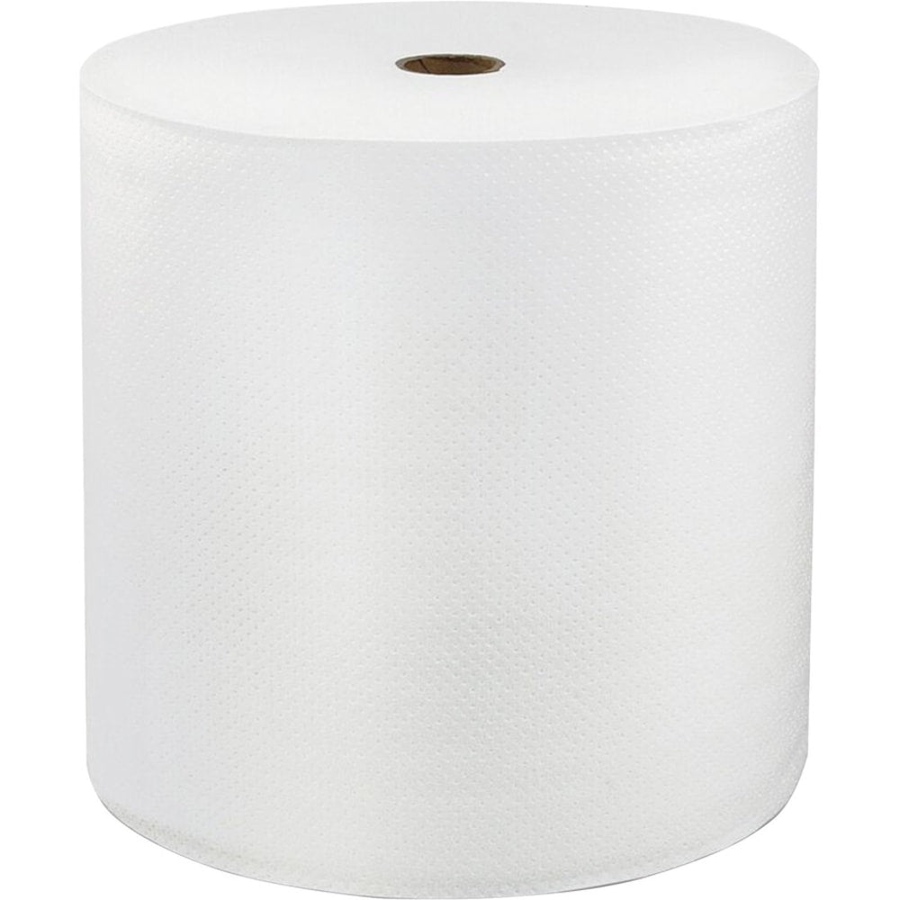 LoCor Hardwound Roll Towels - 1 Ply - 8in x 800 ft - White - Virgin Fiber - 6 / Carton