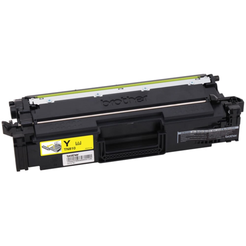 Brother TN810Y Original Standard Yield Laser Toner Cartridge - Yellow - 1 Each - 6500 Pages