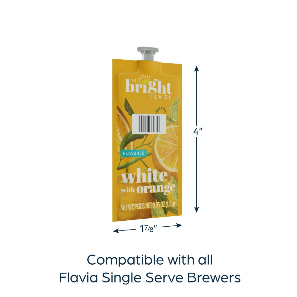 The Bright Tea Co. White With Orange Tea, Single-Serve Freshpacks, 0.25 Oz, Box Of 100