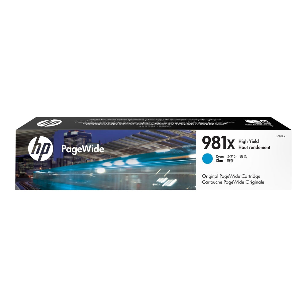 HP 981X Cyan High-Yield Ink Cartridge, L0R09A