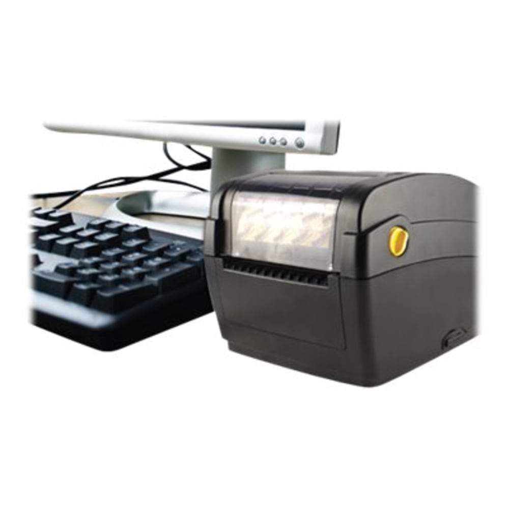 Wasp WPL304 - Label printer - direct thermal / thermal transfer - Roll (4.4 in) - 203 dpi - up to 240.9 inch/min - capacity: 1 roll - parallel, USB, LAN, serial