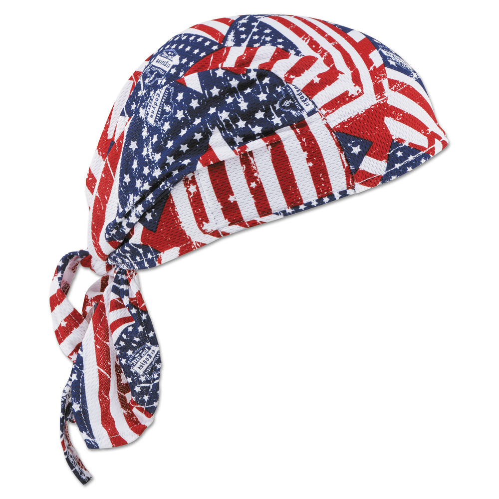 Ergodyne Chill-Its 6615 High-Performance Dew Rag, Stars & Stripes