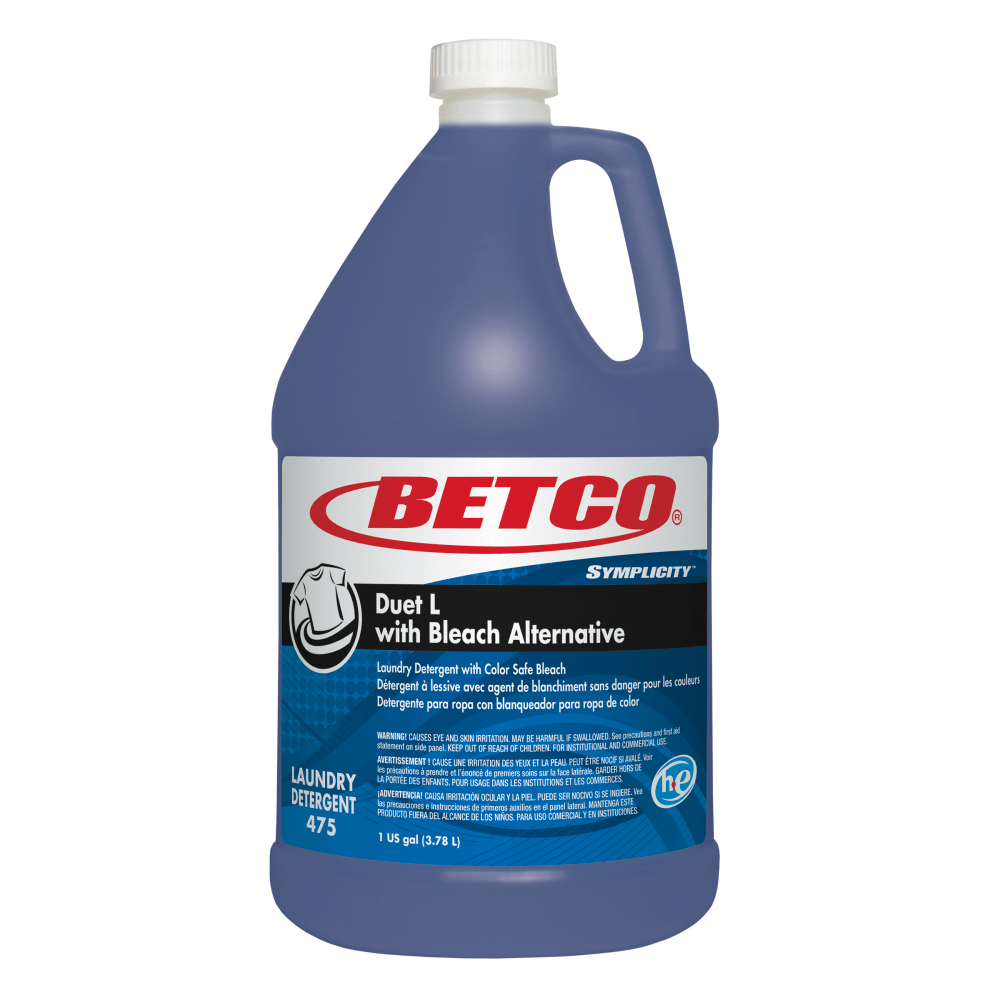 Betco Symplicity Duet L Detergent With Bleach Alternative, Fresh Scent, 128 Oz Bottle