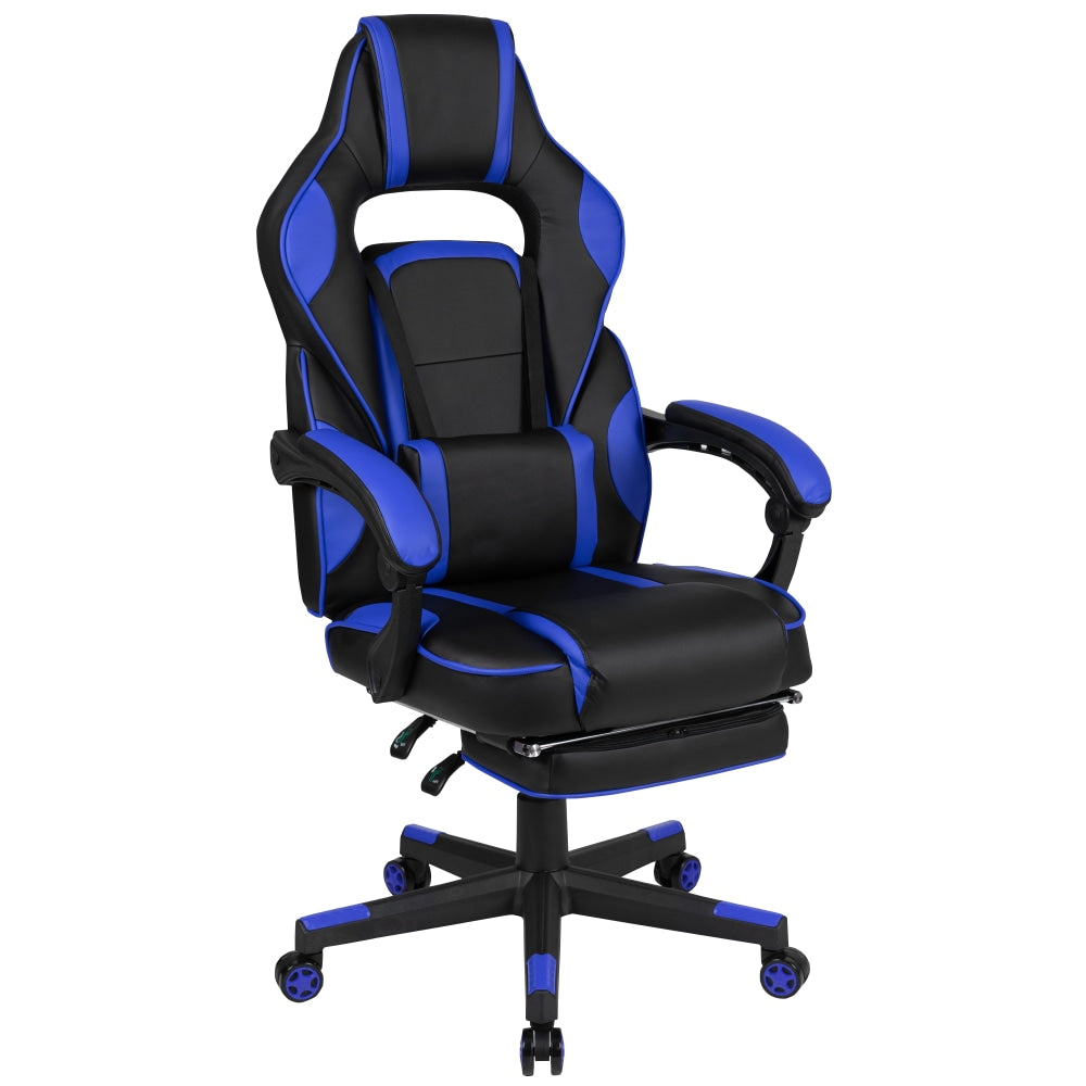 Flash Furniture X40 Gaming Chair With Fully Reclining Back And Arms, Black/Blue