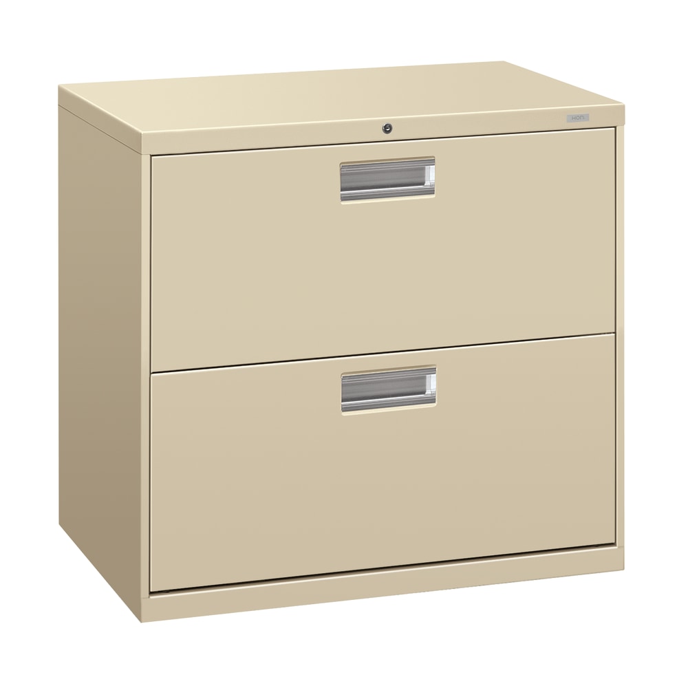 HON Brigade 600 42inW x 19-1/4inD Lateral 2-Drawer File Cabinet, Putty