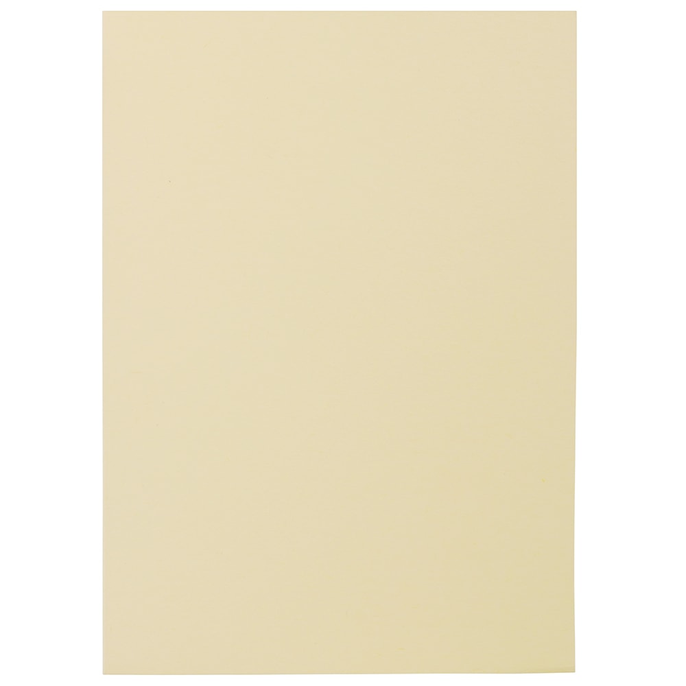 JAM Paper Note Cards, Fold-Over, 4 5/8in x 6 1/4in, Ivory, Pack Of 25