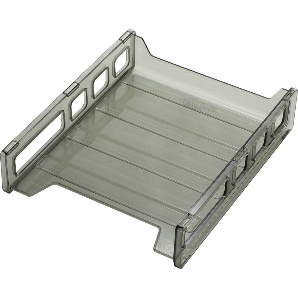 OIC Front-Loading Stackable Desk Tray, Letter Size, Smoke