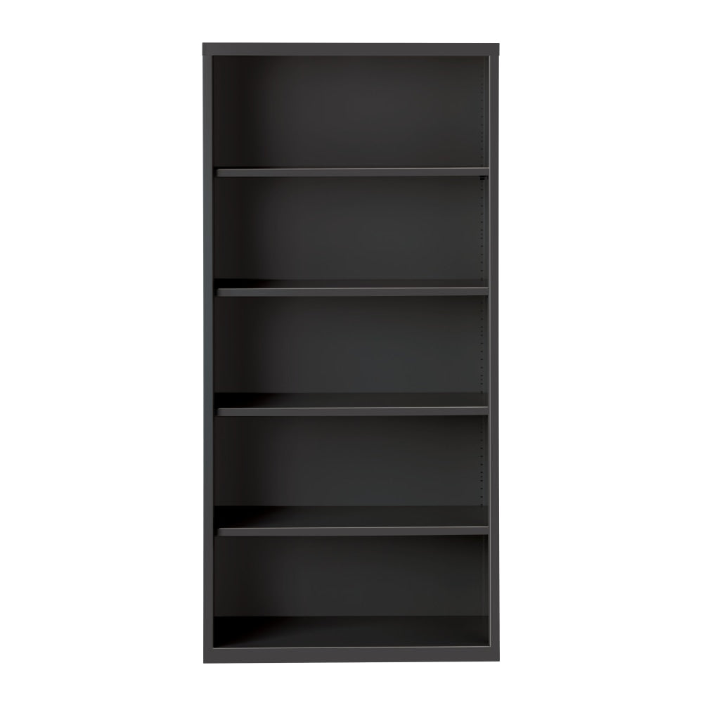 Hirsh 72inH 5-Shelf Metal Bookcase, Charcoal