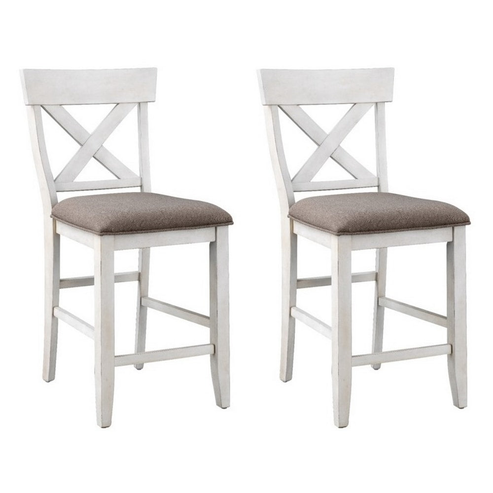 Coast to Coast Counter-Height Dining Chairs, Brown, Set Of 2 Chairs