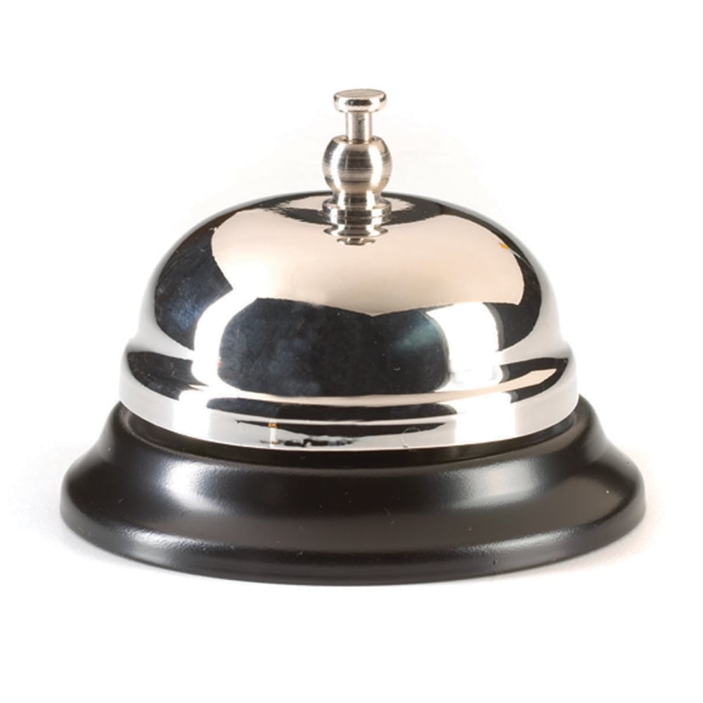 Ashley Productions Desk Call Bells, Black/Silver, Pack Of 6 Bells