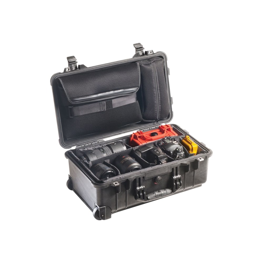 Pelican 1510SC - Hard case for digital photo camera with lenses - polycarbonate, ultra high-impact copolymer - black