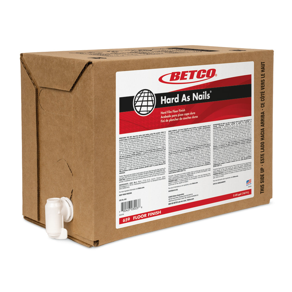 Betco Hard As Nails Floor Finish, 5 Gallon Container