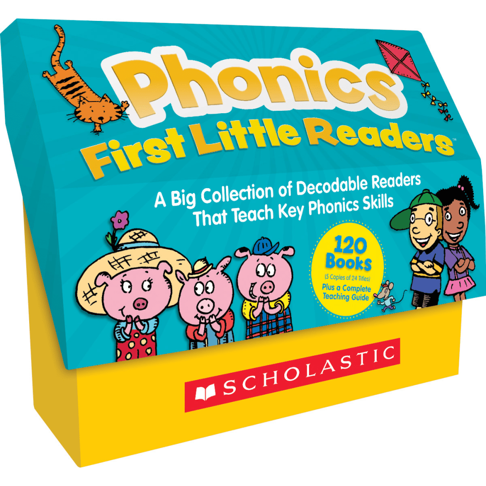 8Scholastic Phonics First Little Readers Classroom Set, 11-1/8inH x 13-5/16inW, Reading, Kindergarten, Set Of 121 Books