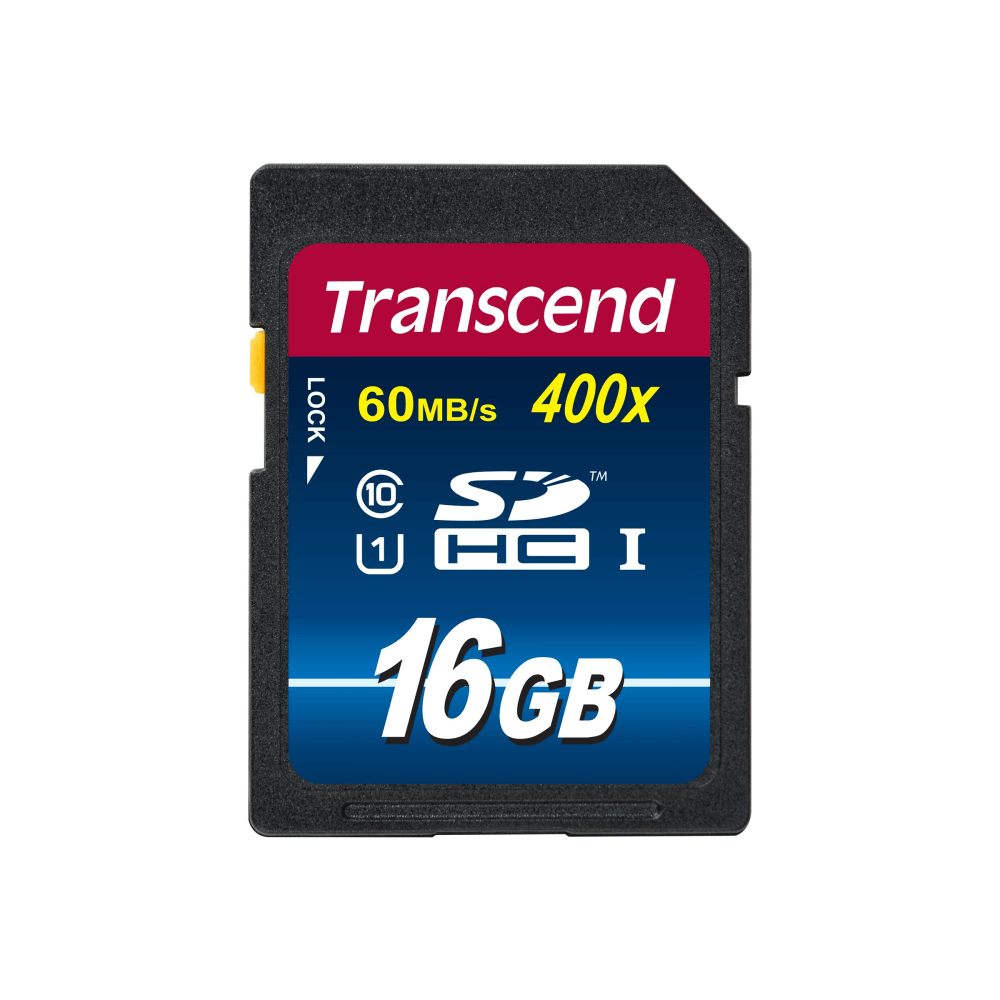 Transcend Premium - Flash memory card - 16 GB - UHS Class 1 / Class10 - 400x - SDHC UHS-I