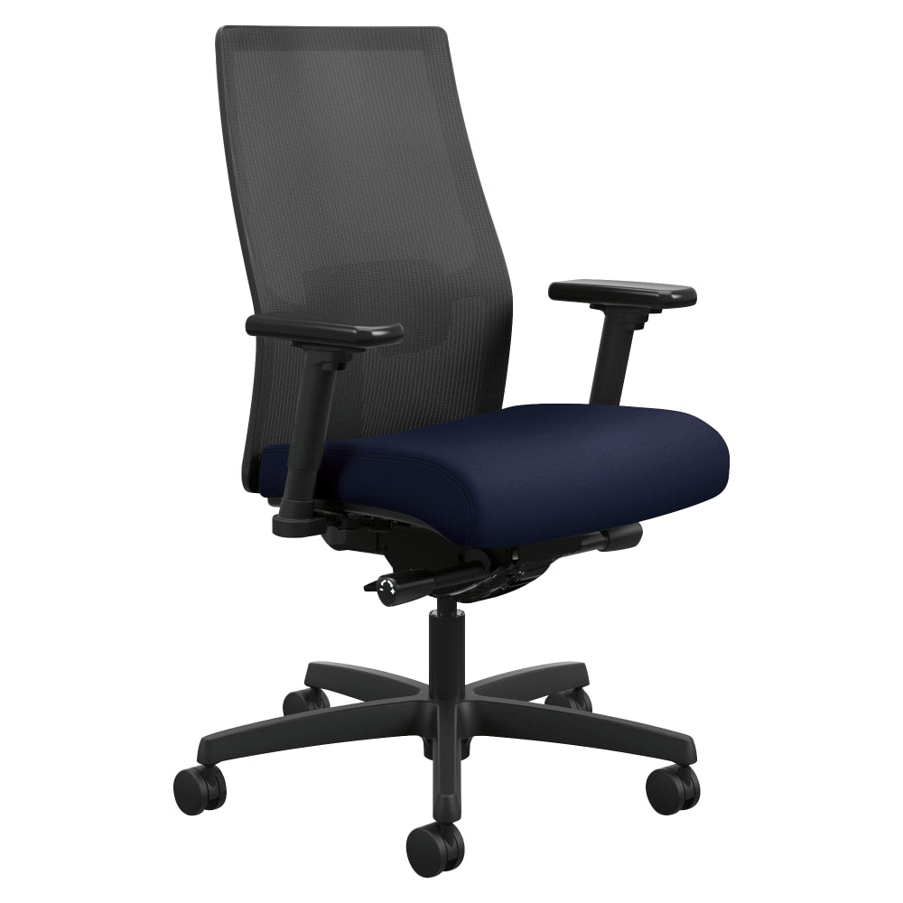 HON Ignition 2.0 Mesh Task Chair, Advanced Synchro-Tilt Control, Black/Navy