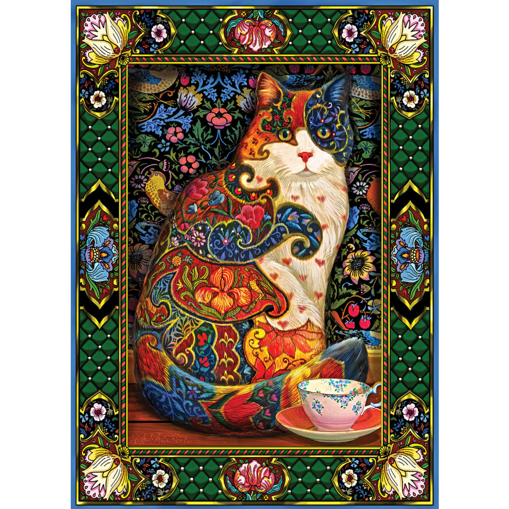 Willow Creek Press 1,000-Piece Puzzle, Painted Cat