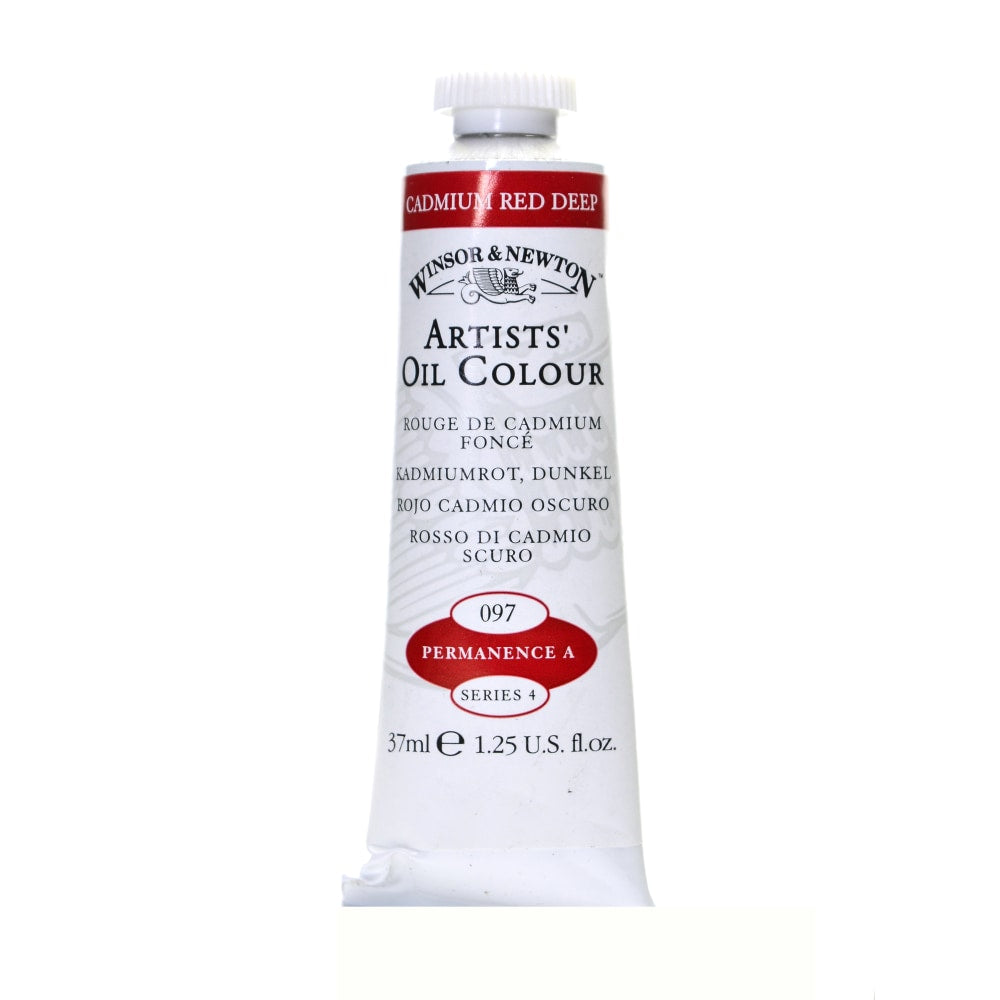 Winsor & Newton Artists Oil Colors, 37 mL, Cadmium Red Deep, 97