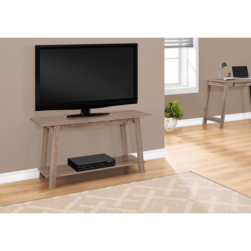 Monarch Specialties Mason TV Stand, 22-1/2inH x 42inW x 15-3/4inD, Dark Taupe