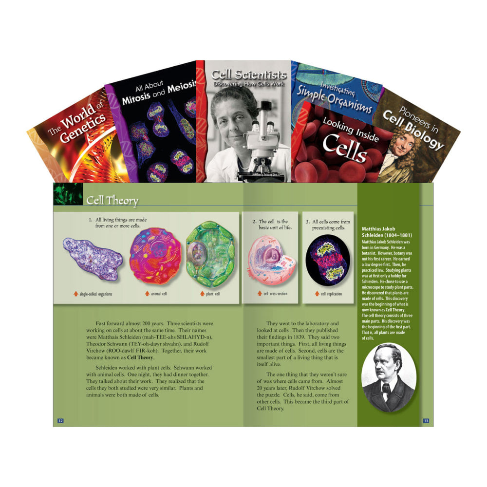 Teacher Created Materials Cellular Biology Book Set, Grades 6 - 8, Set Of 6 Books