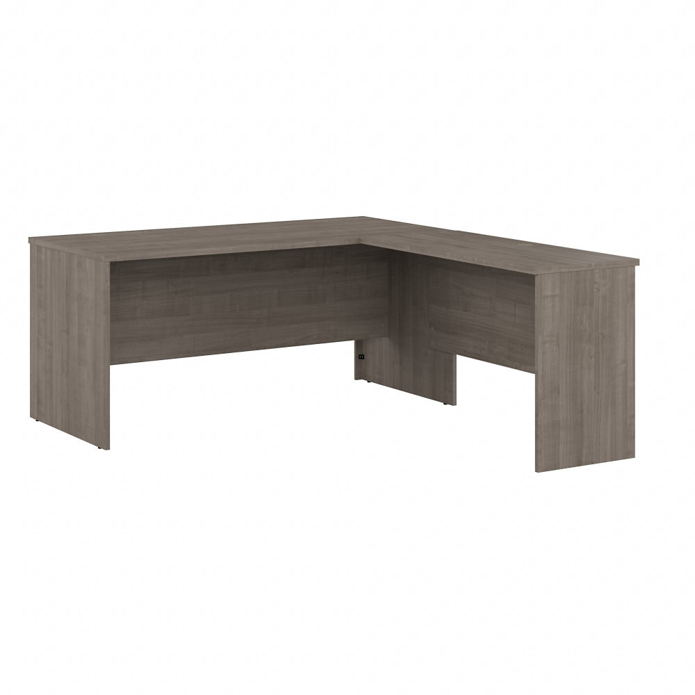 Bestar Logan 65inW L-Shaped Corner Desk, Silver Maple